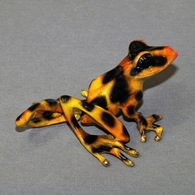 Custom Made Bronze Frog Statue Figurine Amphibian Art (Color Of Live Frogs) Limited Edition Signed Numbered