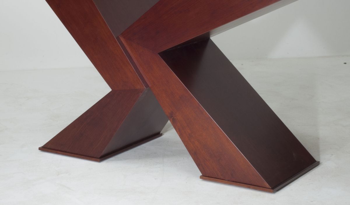 Hand Crafted Brace Dining Table by Lee Weitzman Furniture Inc