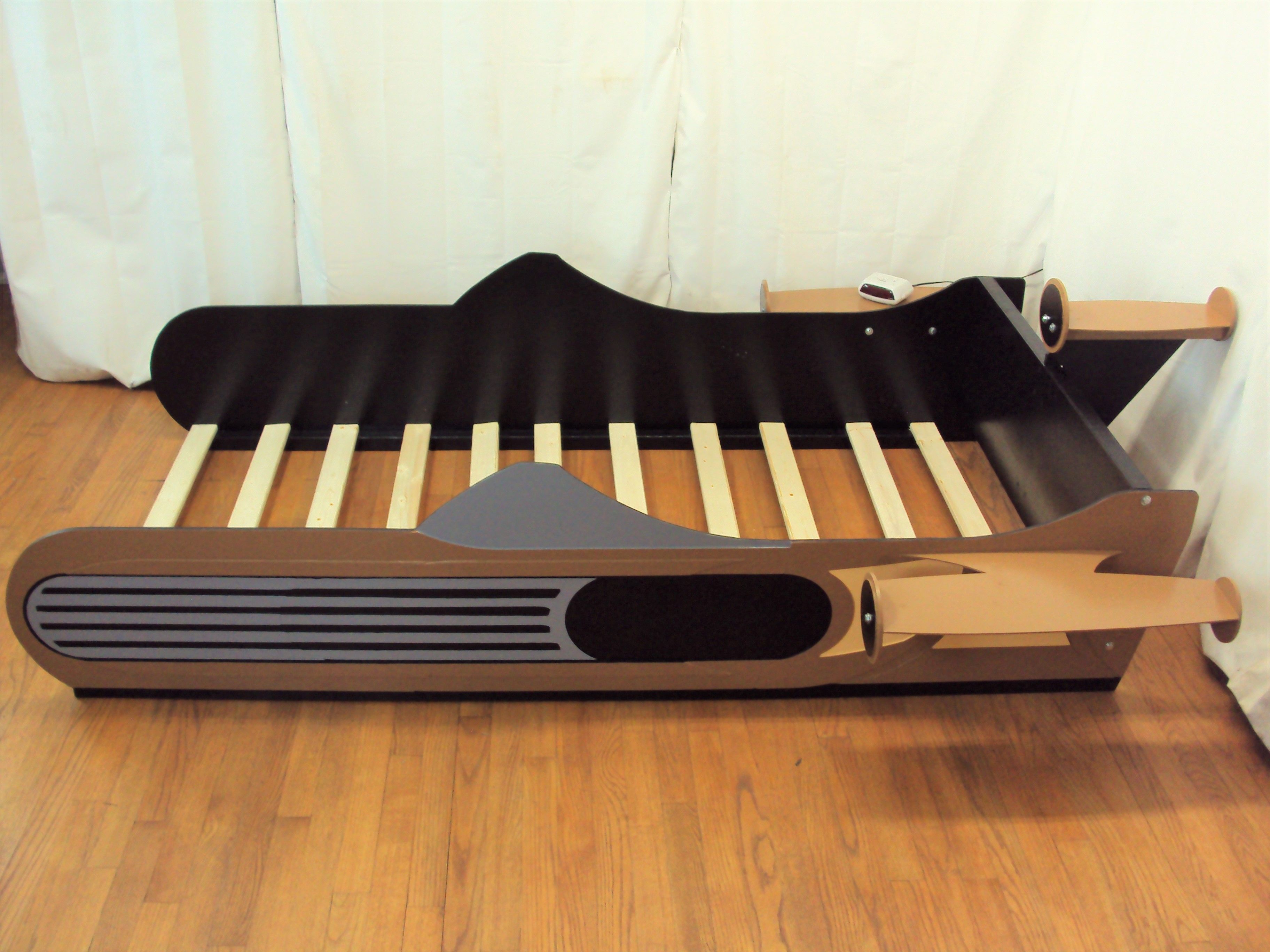 Custom X34 Landspeeder Twin Kids Bed Frame Handcrafted Space
