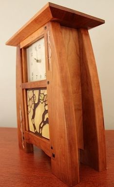 Custom Made Mantle Clock With Inlay