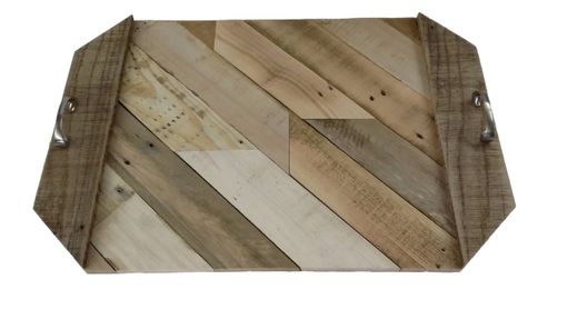 Custom Made Serving Tray Of Vintage Pallet Wood Planks With Your Custom Details