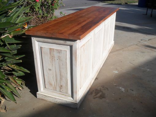 Custom Made Store Counter From Reclaimed Wood