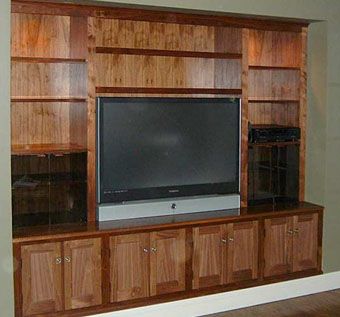 Custom Made Walnut Entertainment Center