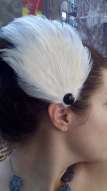 Custom Made Sale Black Swan Feather Hair Fascinators Set Of 2 White Feathers