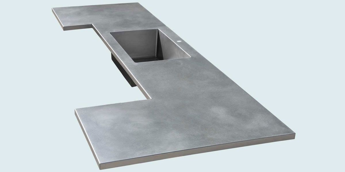 Handmade Stainless Countertop With Sink & Matte Finish by Handcrafted