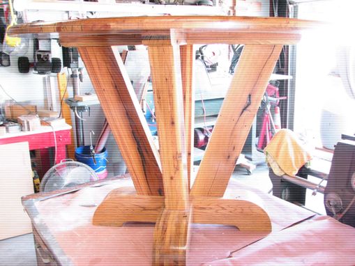 Custom Made Reclaimed Oak 48" Round Table
