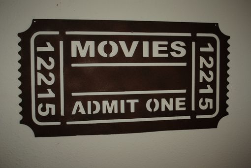 Custom Made Movie Ticket Metal Wall Art By Covington Iron Works