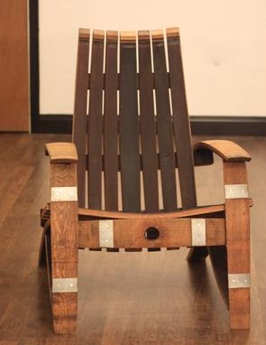 Custom Made Wine Barrel Adirondack Chair