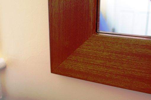 Custom Made Wood Framed Mirror - Mahogany Sapele Walnut Maple