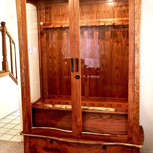 Hand Crafted Mesquite Cherry Gun Cabinet By Louis Fry Craftsman In Hand Crafted Mesquite Cherry Gun Cabinet By Louis Fry Craftsman In Wood Custommade