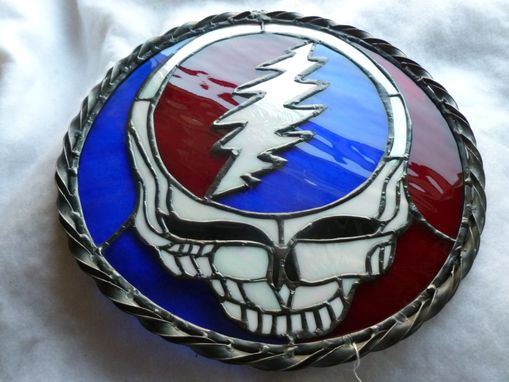 Custom Made Stained Glass Panel The Grateful Dead-Inspired Steal Your Face