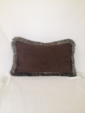 Custom Made Chocolate Brown Jacquard Pillow Cover