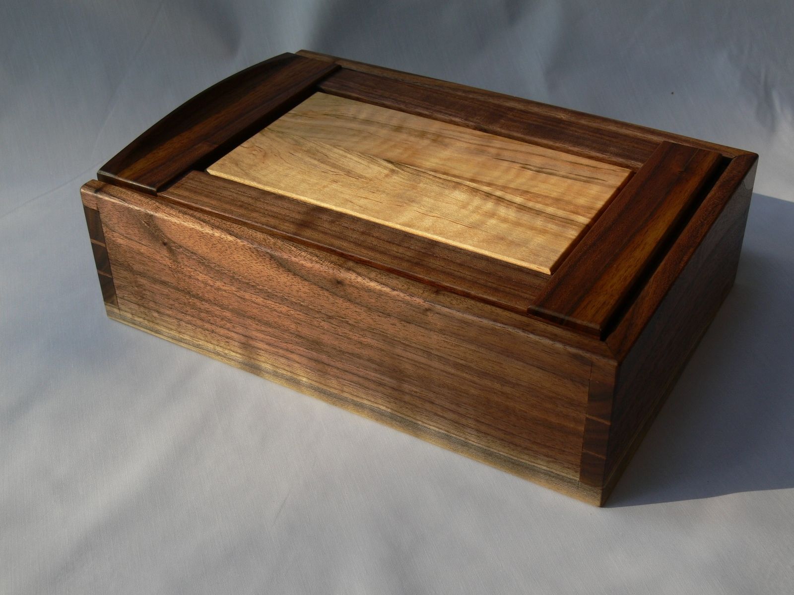 Handmade Dovetailed Walnut Box by Iron Door Castle Designs