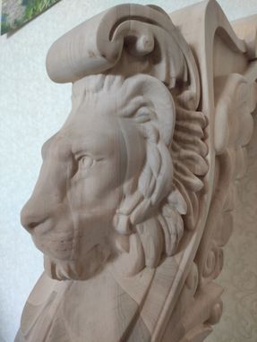 Custom Made Carved Stair Newel Post Lion