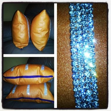 Custom Made Orange Peel Diamond Throw Pillows