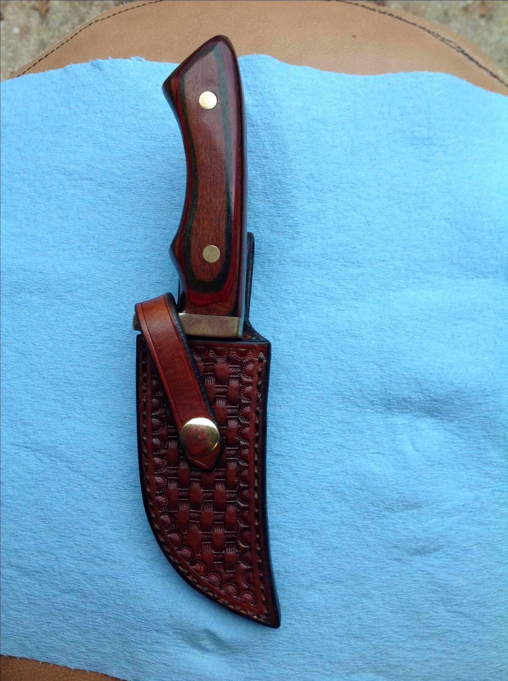 Hand Made Custom Handcrafted Knife Sheaths By Hubbard Leather