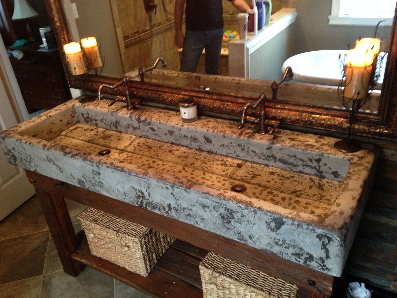 rustic bathroom bowl sinks