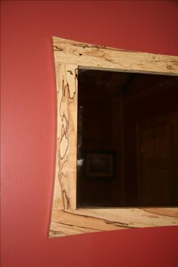 Custom Made Curved Edge Spalted Maple Mirror