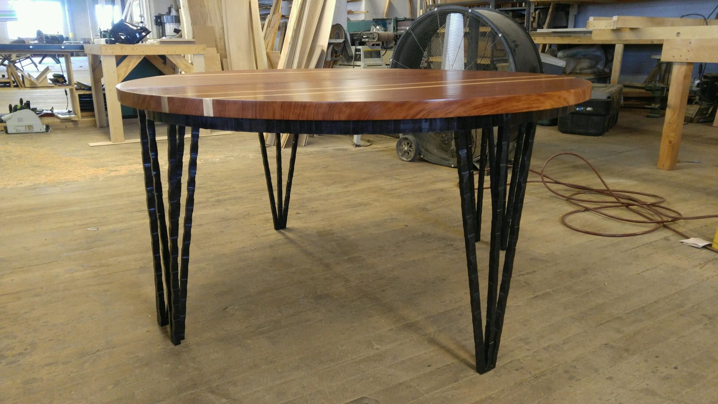 Hand Made Round Bubinga Table by Donald Mee Designs | CustomMade.com