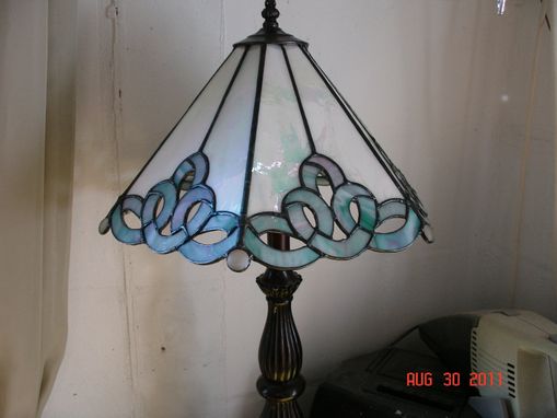 Custom Made Stained Glass Ribbon Panel Lamp