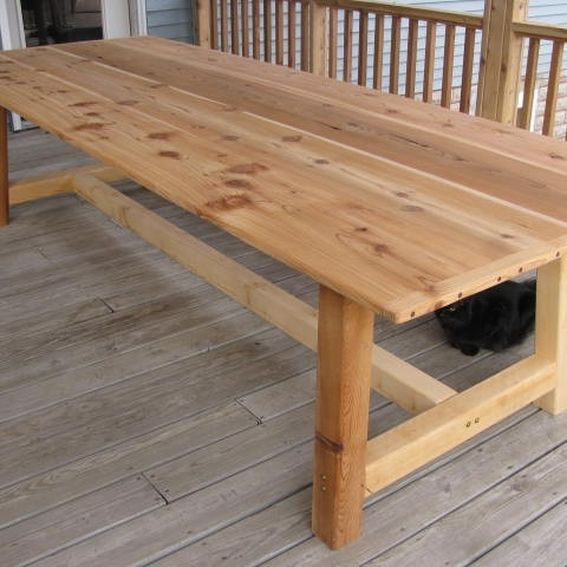 Handmade Large Outdoor Dining Table - Cedar by Jeffbuildsfurniture ...