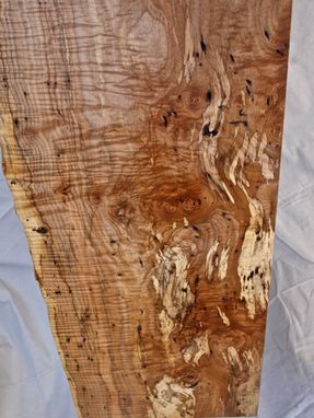 Custom Made Live Edge Spalted Maple Console Table