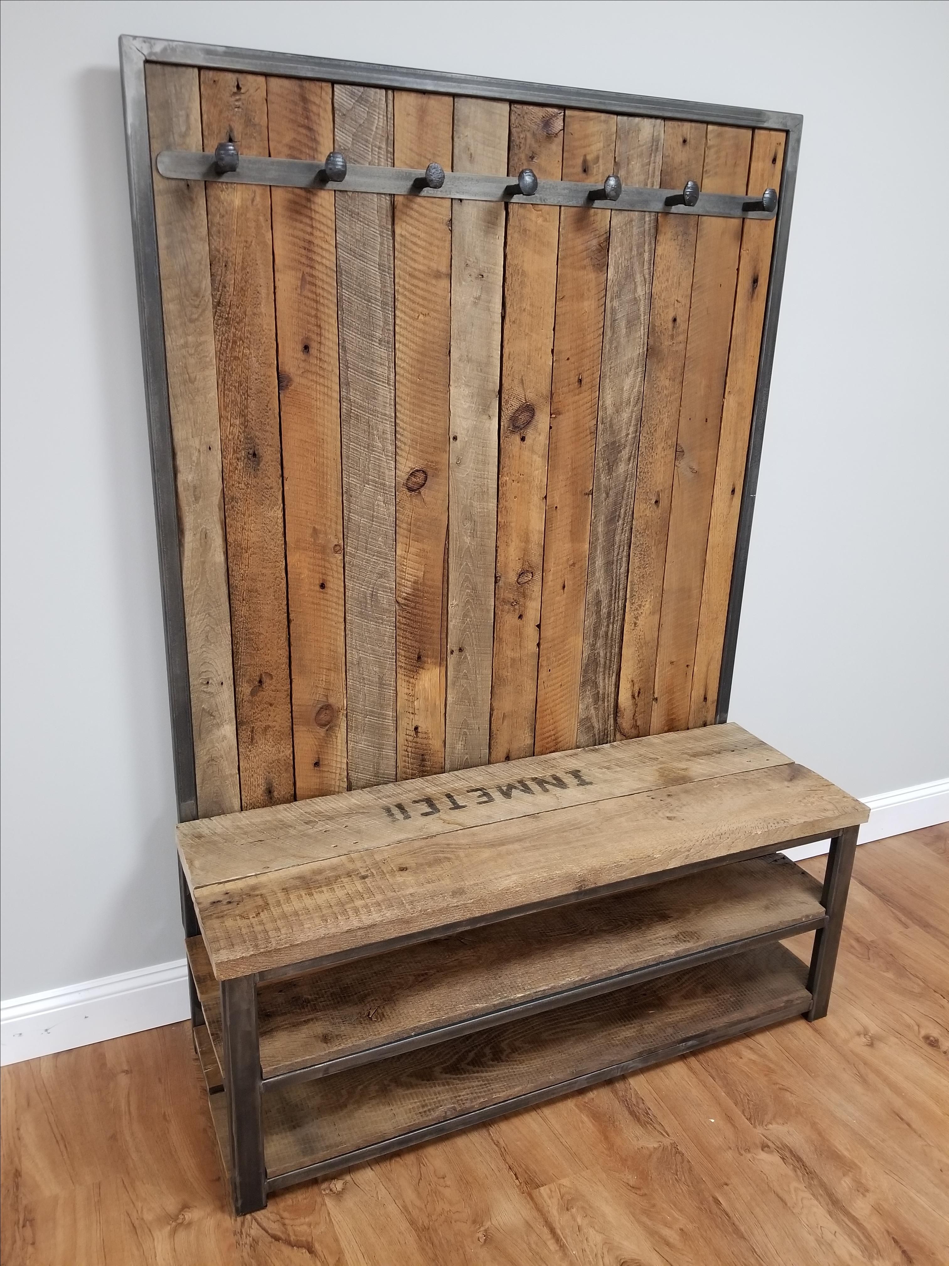 Hand Made Hall Tree/Shoe Bench/Coat Rack by Deer Valley Woodworks 