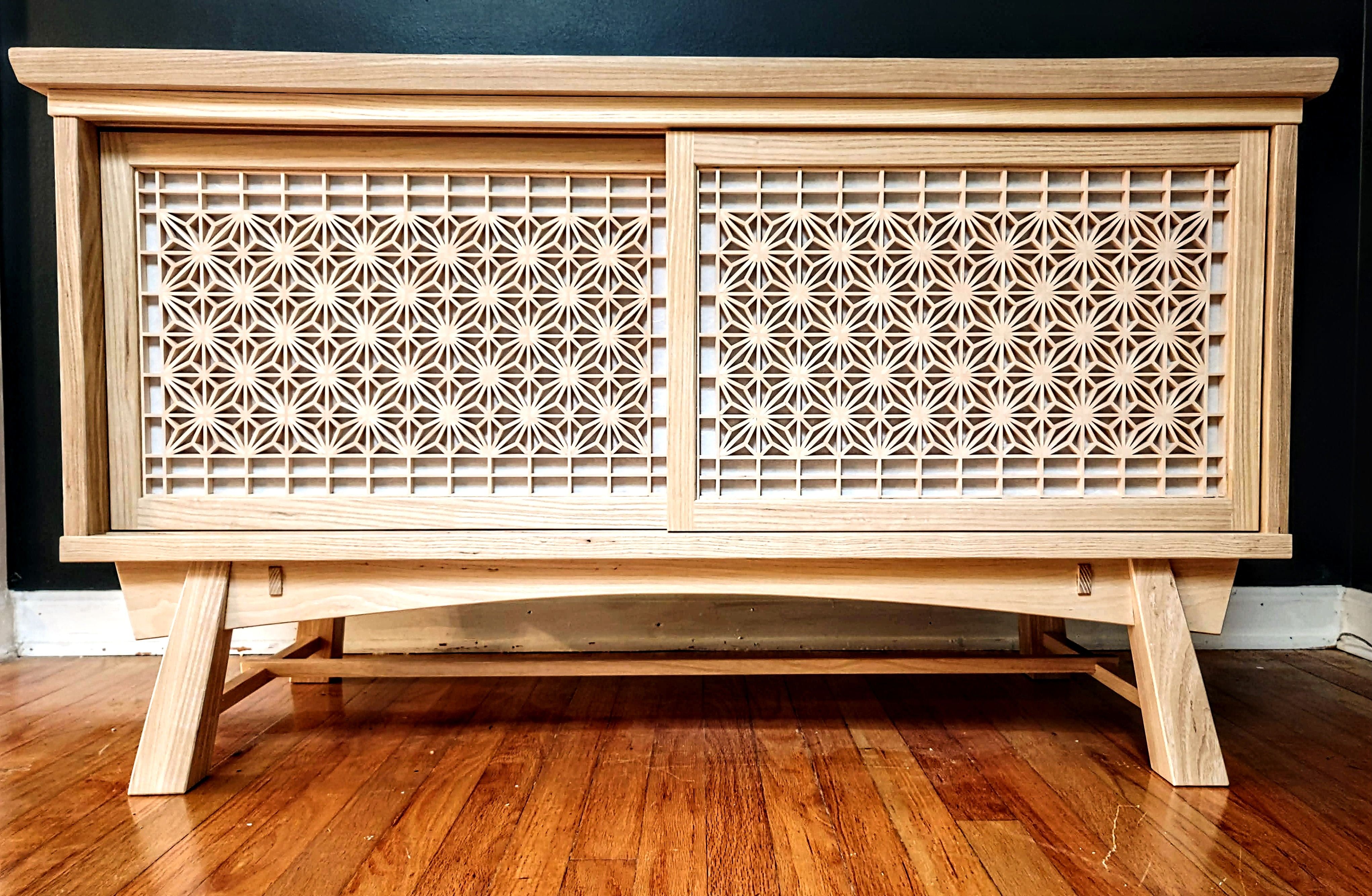 Hand Crafted Kumiko Sideboard With Sliding Doors by Integral Woodworks
