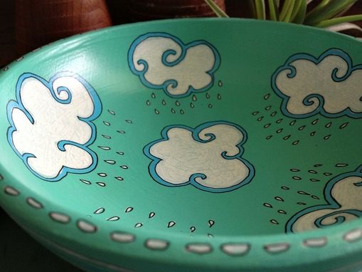 Custom Made Hand Illustrated Wooden Bowl