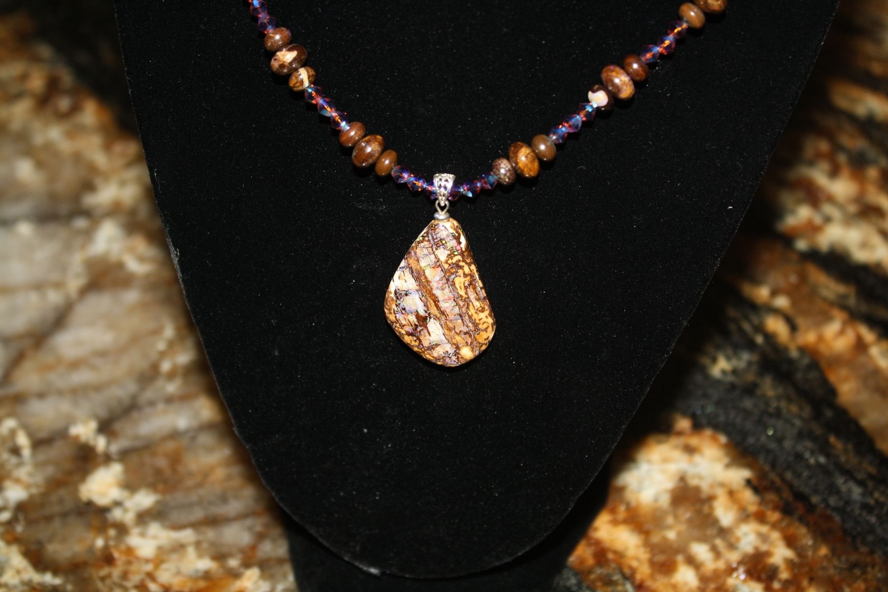 Handmade Rare Opalized Wood Fossil 38ct Gem Red From Australia