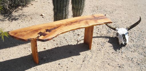 Custom Made Live Edge Mesquite Bench