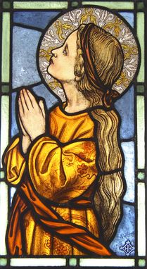 Custom Made Young Mary Stained Glass