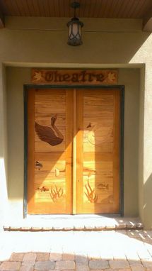 Custom Made Intarsia Woodwork Doors