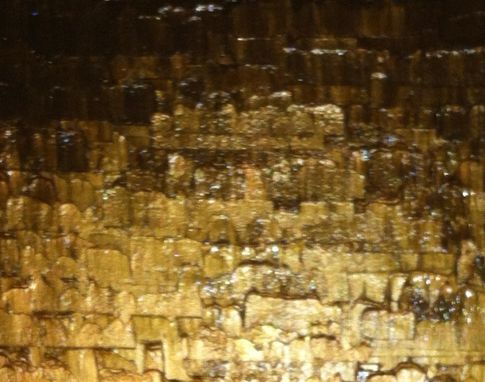 Custom Made Abstract Gold Metallic Textured Original Bronze Reflective Painting By Lafferty - 24 X 54