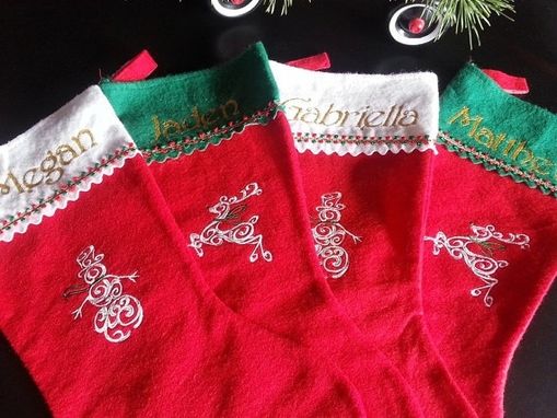 Custom Made Design Your Own Embroidered Christmas Stocking