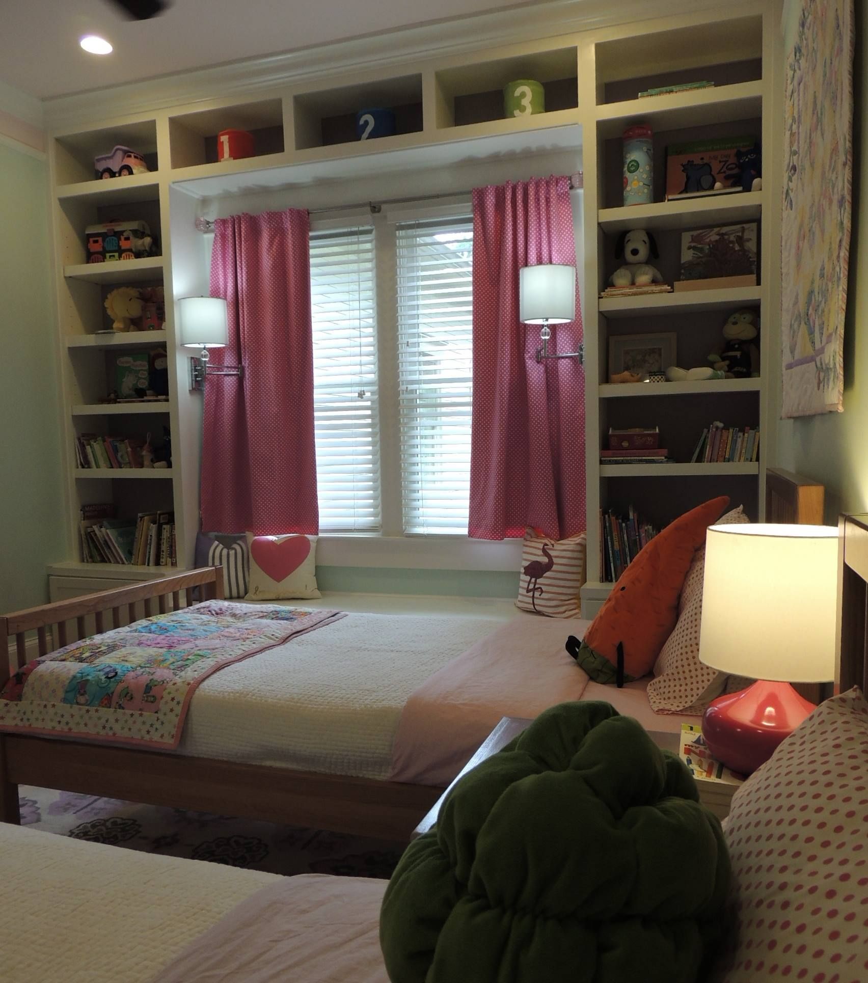 Custom Built In Twin Bookshelves by Atlanta Bookshelves