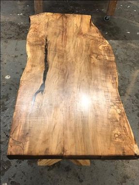 Custom Made Spalted Maple Coffee Table, Ready To Go Active