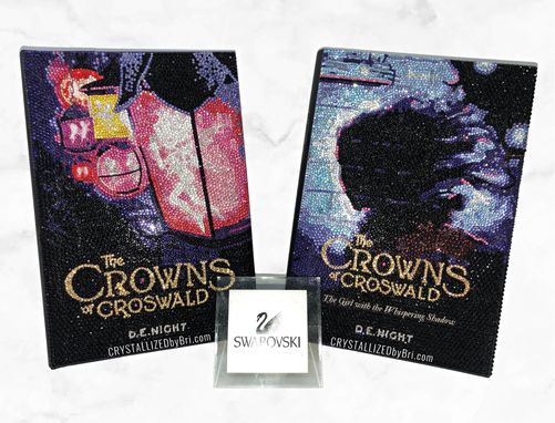 Custom Made Bling Hardover Book Crystallized Cover Art Genuine European Crystals Bedazzled Reading Novel