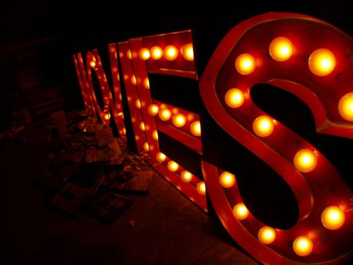 Custom Made Movie Theater Vintage Marquee Art Letter Bulb Channel 2ft X 2ft