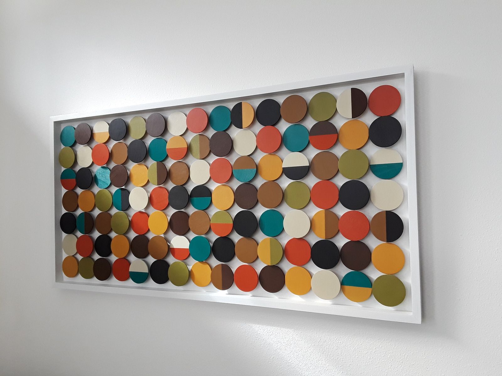 Buy Custom Geometric Wall Art, Abstract Circles MidCentury Modern, made to order from Shari