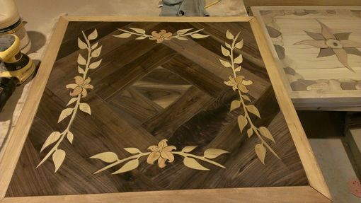 Custom Made Intarsia Woodwork Tables