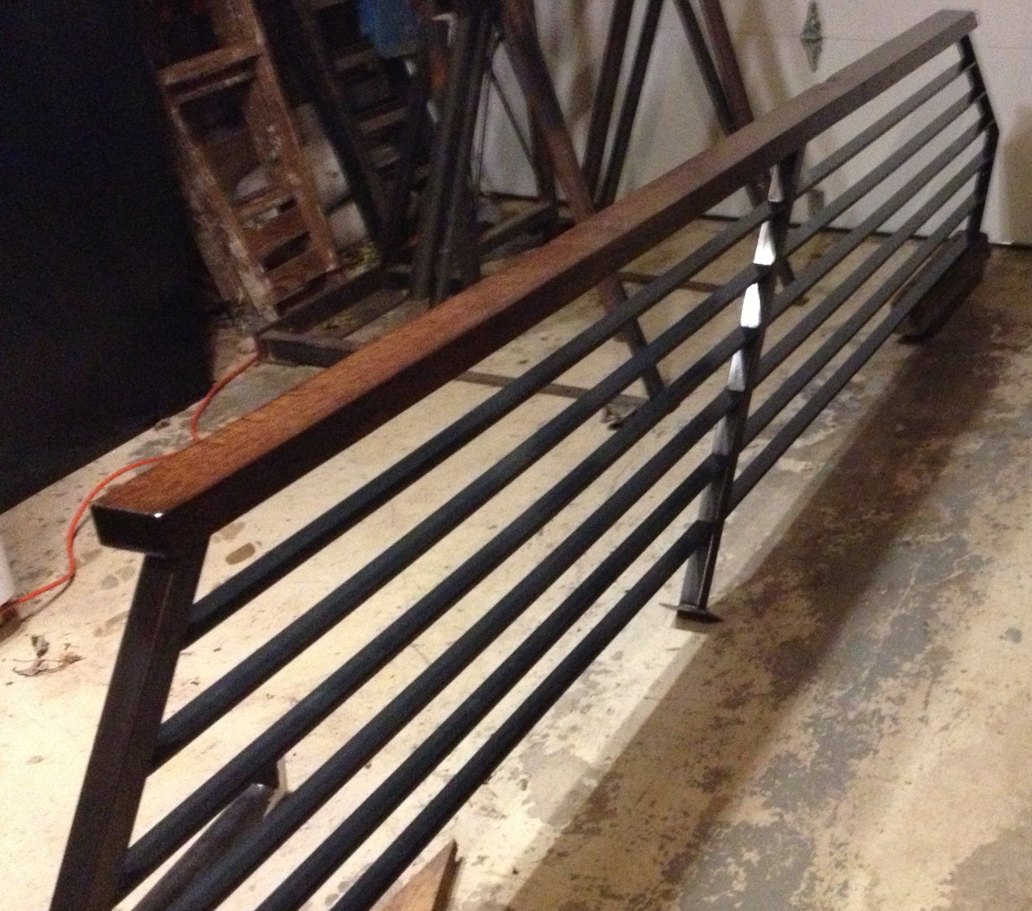Custom Made Horizontal Slat Railing by Wacoavenue Fabrication