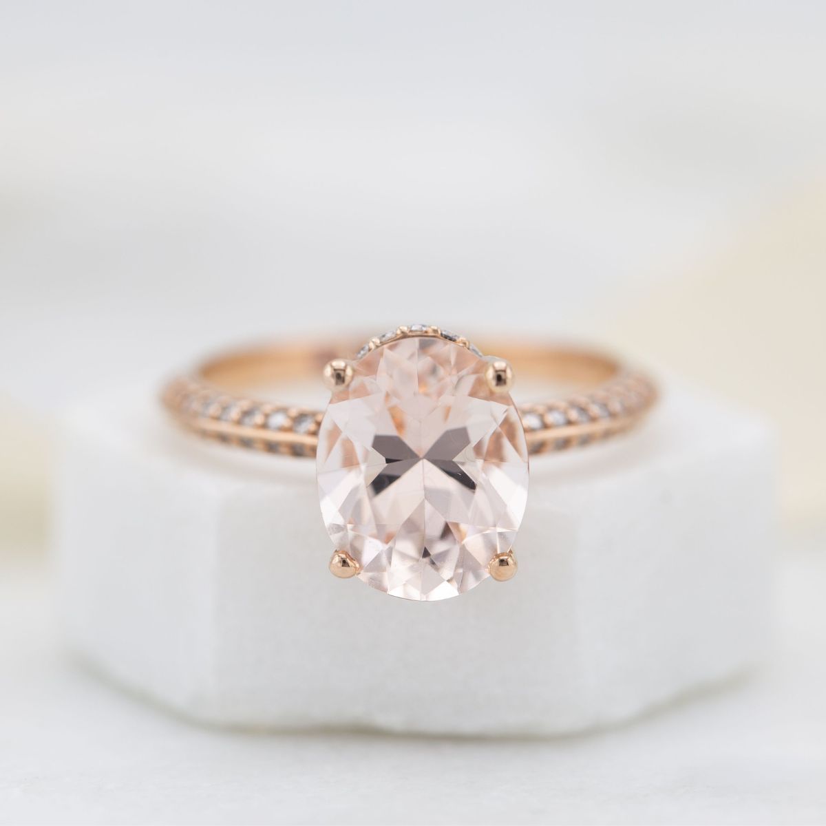 Hidden halo engagement ring designs | CustomMade.com