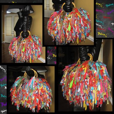 Custom Made Funky Upcycled Handbag,Upcycled Fringe Handbag Bright Colored,Hippie,Boho,Funky,Purse