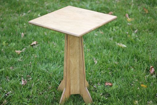 Custom Made Small Wood Side Table Or Nightstand - Pedestal Style