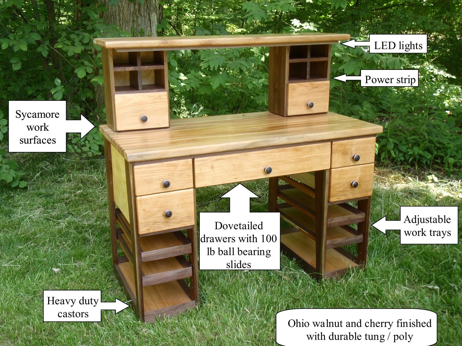 Hand Made Hobby Work Bench Desk Table By Custom Furniture Creations Hand Made Hobby Work Bench Desk Table By Custom Furniture Creations Custommade Com