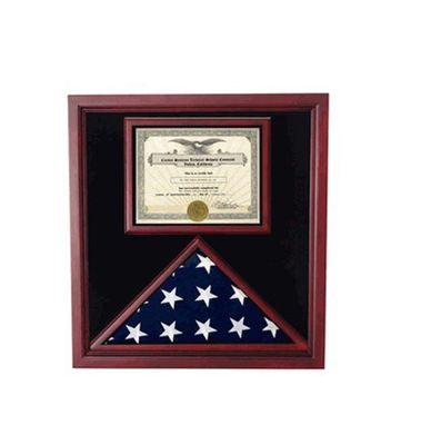 Custom Made Extra Large Award And Flag Display Case For 3x5 Flag