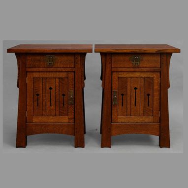 Custom Made Mackintosh End Tables/Nightstands Pair