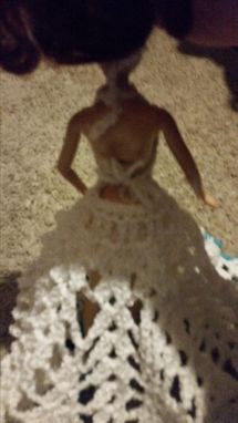 Custom Made Elegant, Modern Crochet Barbie Wedding Gown