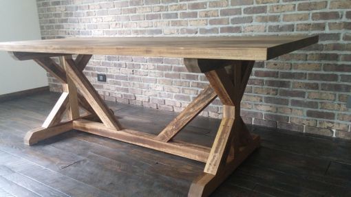 Custom Made Modern Fancy X Farmhouse Dining Table By The Urban